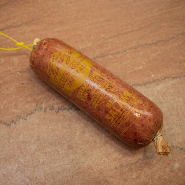 soft salami close up