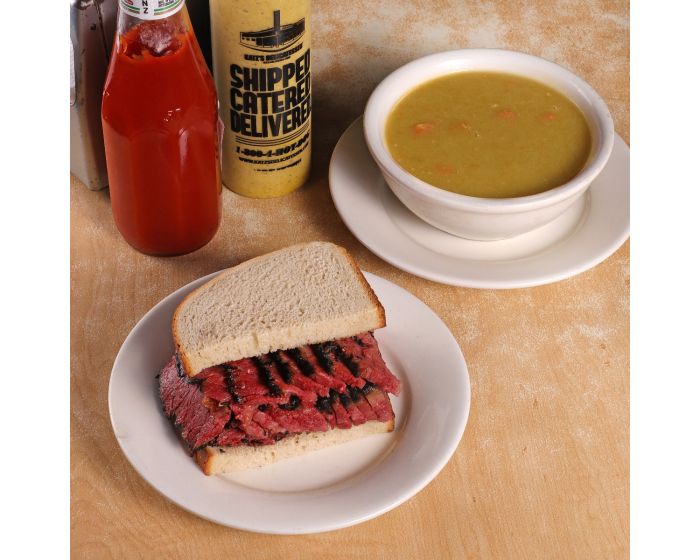 Half Sandwich with Split Pea Soup