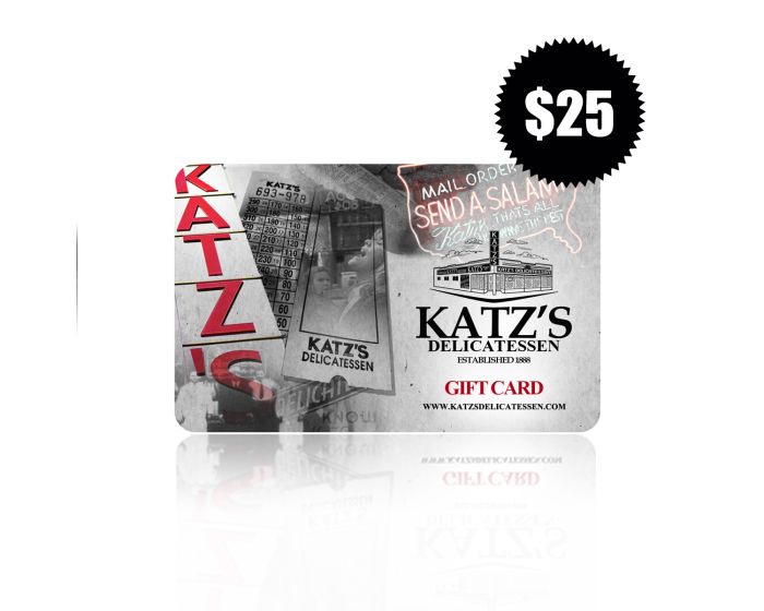 Katz's Deli Gift Card $25